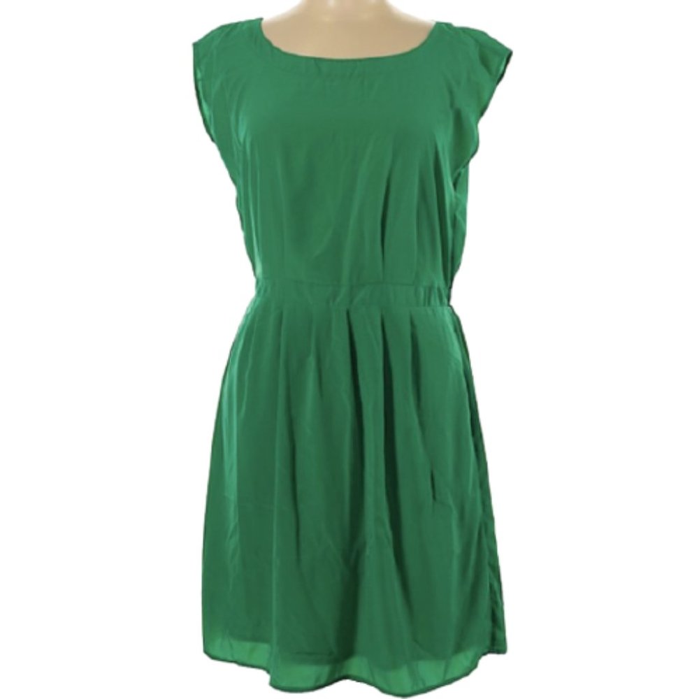 🌿Old Navy Cap Sleeve Gestalt Green Dress [M]🌿